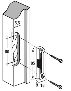 Gâche Rouleaux Droite / Gauche Pour Serrures Multipoint Encastrées, Thirard