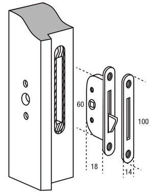 Crémone À Larder / Gâche Axe 10Cm Pour Serrures Multipoint Encastrées, Thirard