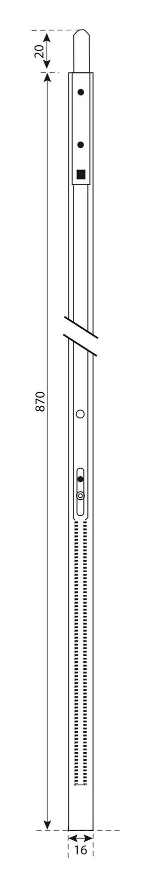 Prolongateur De Serrure Pour Serrures Multipoint Encastrées, Thirard