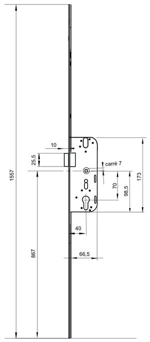 Serrure Encastrée Multipoint Ferco Decena, Axe 40 Mm