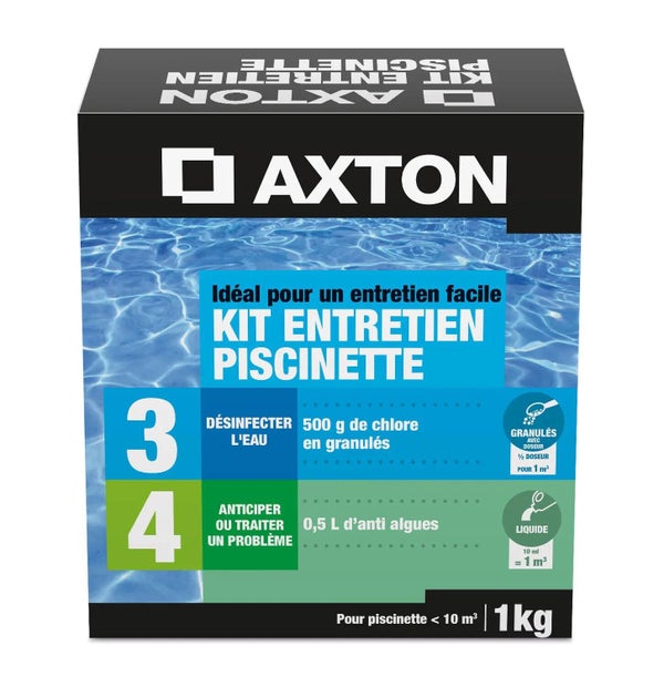 Kit d'entretien piscinette au chlore AXTON, pastille Voir les détails du produit