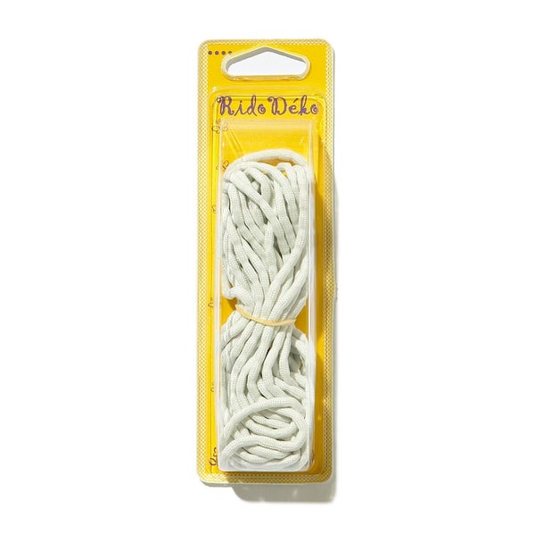 Tresse de plomb pour ourlet Rido blanc, 35 g / mètre, 5 m