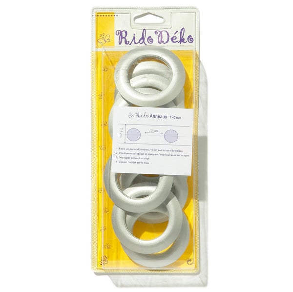 Lot De 8 Oeillets Nylon, Argent