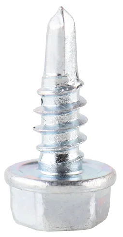 Lot de 35 vis tole tête héxagonale en acier zingué, STANDERS, diam. 4.2 mm x L.13 mm