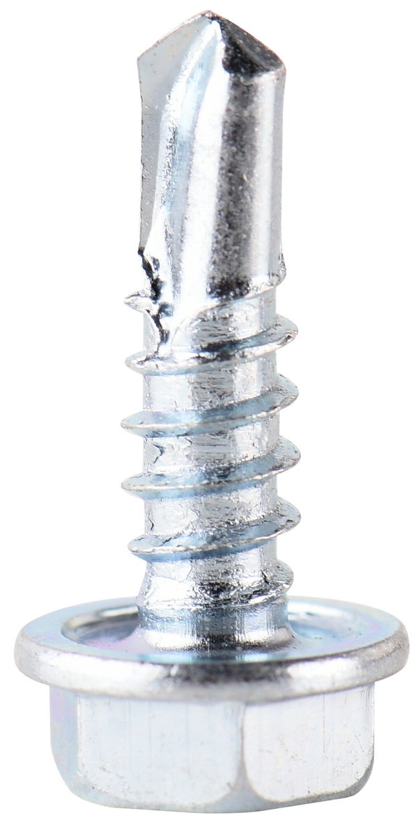 Lot de 20 vis tole tête héxagonale en acier zingué, STANDERS, diam. 4.8 x L.16 mm