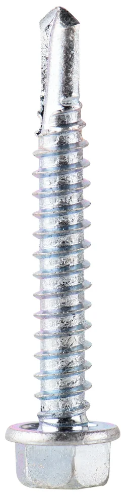 Lot de 10 vis tole tête héxagonale en acier zingué, STANDERS, diam. 5.5 x L.38 mm