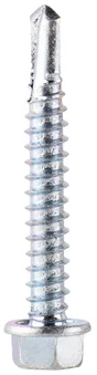 Lot de 10 vis tole tête héxagonale en acier zingué, STANDERS, diam. 5.5 x L.38 mm