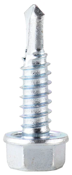 Lot de 10 vis tole tête héxagonale en acier zingué, STANDERS, diam. 6.3 x L.25 mm
