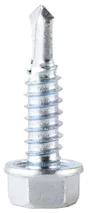 Lot de 10 vis tole tête héxagonale en acier zingué, STANDERS, diam. 6.3 x L.25 mm
