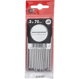 Clous Tapissier Acier, Standers Tête Homme, Diam.3 X L.70 Mm