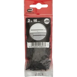 Clous Spécial Béton Acier, Standers Tête Ronde, Diam.2 X L.16 Mm
