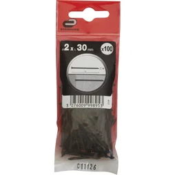 Clous Spécial Béton Acier, Standers Tête Ronde, Diam.2 X L.30 Mm