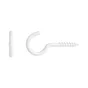 Lot De 15 Crochets À Visser Acier Epoxy Blanc, Diam.3 X L.16 Mm, Standers