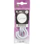 Lot De 4 Crochets À Visser Acier Epoxy Blanc, Diam.5 X L.40 Mm, Standers