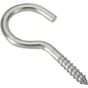 Lot de 6 crochets à visser en acier zingué, STANDERS, diam.4 x L.30 mm