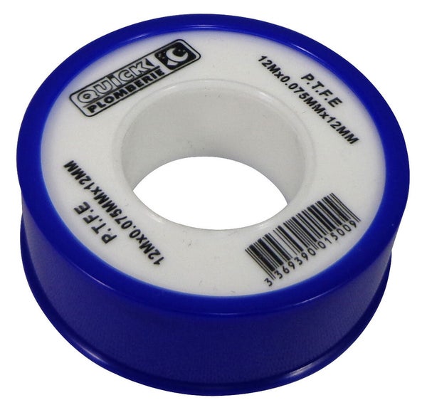 Ruban téflon 12 mm x 0,075 mm x 12 mm