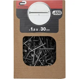 Clous Spécial Béton Acier, Standers Tête Plate, Diam.1.8 X L.30 Mm