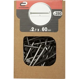 Clous Spécial Béton Acier, Standers Tête Plate, Diam.2.5 X L.60 Mm