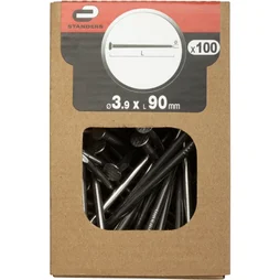 Clous Spécial Béton Acier, Standers Tête Plate, Diam.4 X L.90 Mm