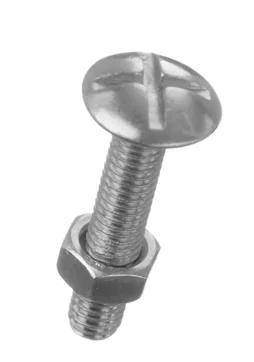 Lot de 40 boulons poelier fendu en acicer zingué 4.8, STANDERS, diam. 6 x L.50 mm