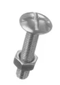 Lot de 40 boulons poelier fendu en acicer zingué 4.8, STANDERS, diam. 6 x L.50 mm