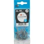Lot de 20 boulons tête fraisée inox, STANDERS, L.16 x diam.3 mm