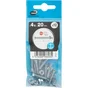 Lot de 12 boulons tête fraisée inox, STANDERS, L.20 x diam.4 mm