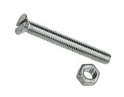 Lot de 8 boulons autofraisée à tête plate fendue en acier, STANDERS, L.50.0 x diam. 4 mm