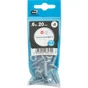 Lot de 8 boulons poêlier en inox, STANDERS, L.20.0 x diam. 6 mm