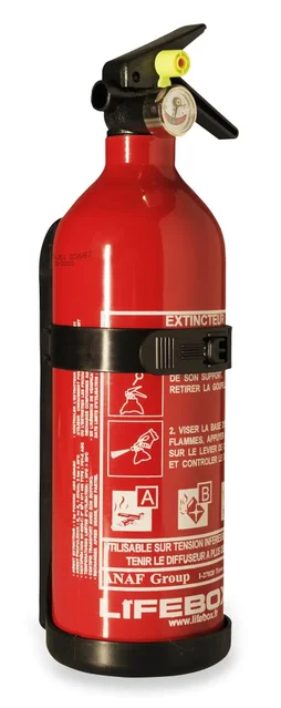Extincteur poudre 1kg avec nanometre lifebox