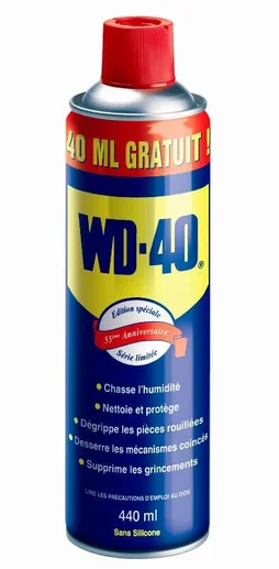 Aérosol Wd40, 400 Ml + 40 Ml Gratuit