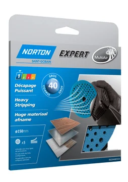 Lot De 5 Disques Abrasifs Multi Air Norton, 150 Mm, Grains 40