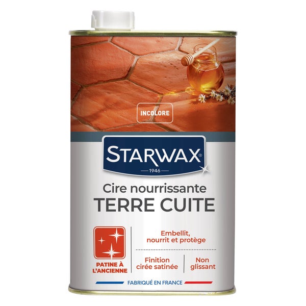 Cire nourissante patine à l'ancienne tomette STARWAX 1 l