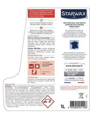 Décrassant surpuissant STARWAX 1 l