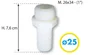 Embout mâle polyamide 26X34 tuyau diam. 25mm