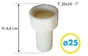 Embout femelle polyamide 26X34 tuyau diam. 25mm