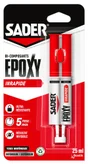 Colle de reparation epoxy bi-composant sader rapide seringue 25ml
