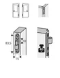 Paumelle Acier Pour Porte Hettich, L.115 X L.95 Mm X Diam.15 Mm