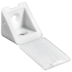 Lot de 8 raccords d'angle plastique 23 x 23 x 24 mm blanc