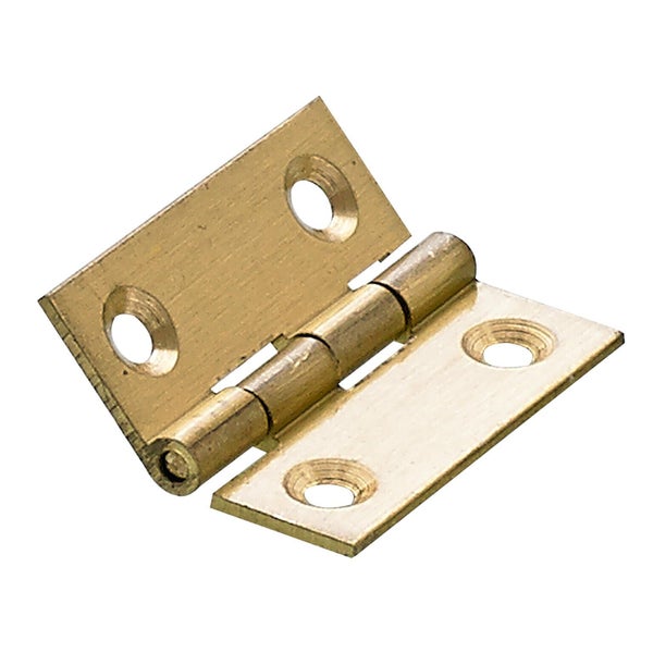 Lot De 2 Charnières Universelles Laiton Pour Meuble, L.38 X L.32 Mm