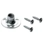 Lot De 4 Embases D'Assemblage Acier Zingué Hettich, L.10.5 Mm
