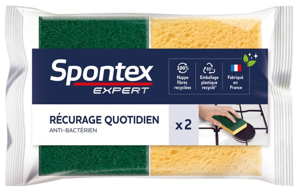 Lot de 2 éponges à récurer, SPONTEX EXPERT