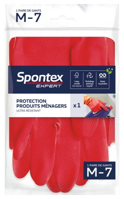Gants Produits Ménagers Spontex Expert, Taille M