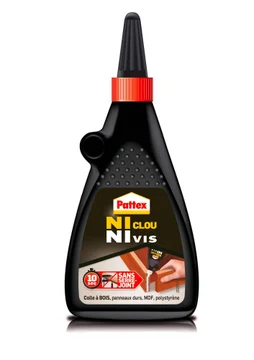 Colle d'assemblage acryl bois interieur pattex ni clou ni vis tr b200g