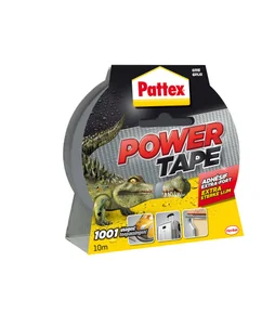 Adhésif réparation toile multiusage, Power Tape, PATTEX, L.10 m x l.51 mm gris