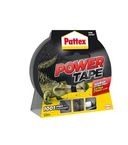Adhésif réparation toile multiusage, Power Tape, PATTEX, L.10 m x l.51 mm noir