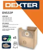 Lot de 5 sacs aspirateur en papier DXS32P pour KARCHER, DEXTER