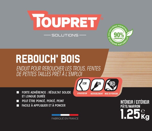 Enduit De Rebouchage Toupret, Marron, 1250 G
