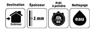 Enduit De Lissage, Liss Bois, Toupret, Blanc 1.25 L