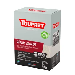Enduit De Rebouchage Toupret Repar Façade 1 Kg En Poudre, Pour Façade Extérieur